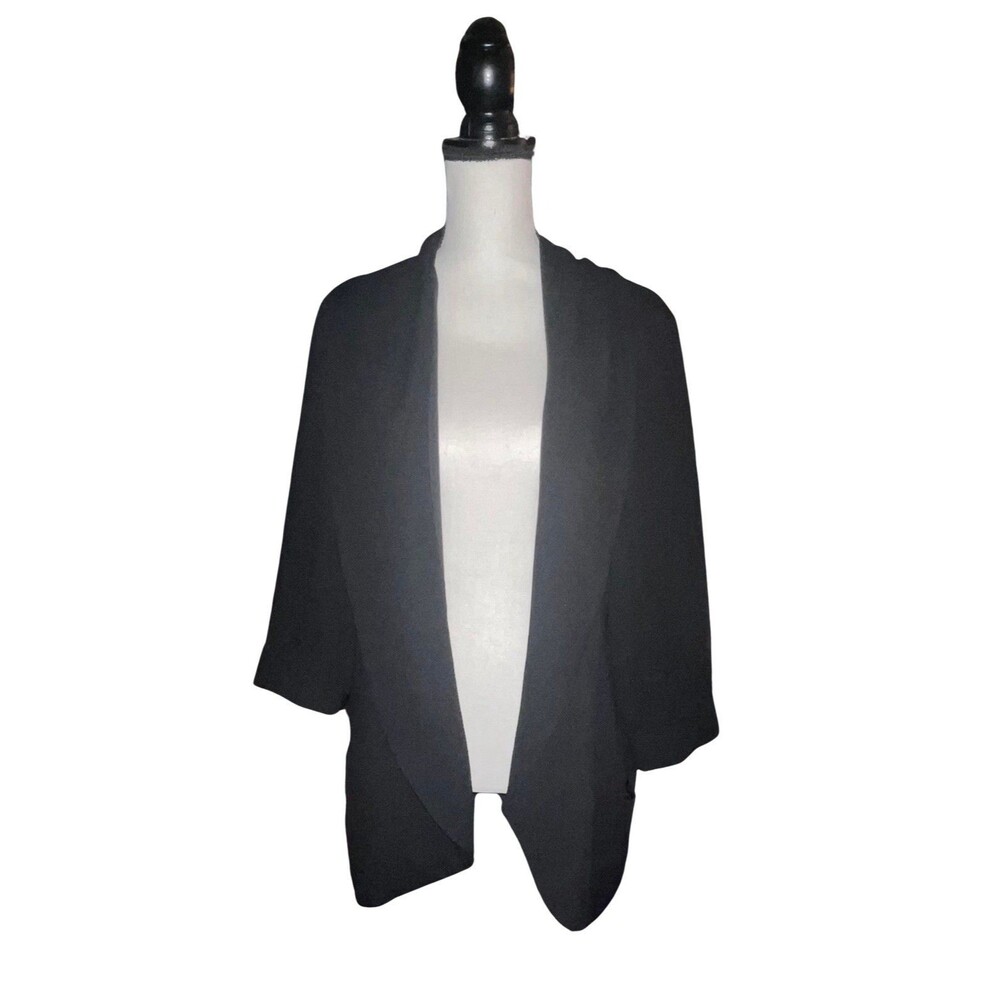Women’s Black Mossimo Blazer XXL Open Front Lightweight Cuffed Sleeves